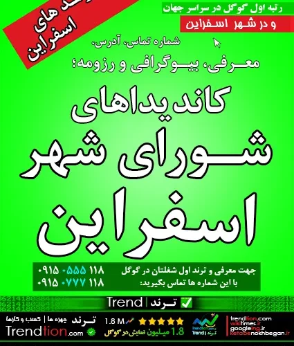 کاندیداهای شورای شهر اسفراین | لیست نهایی و کامل اسامی و معرفی دوره هفتم 1405